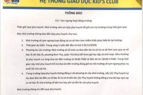 TP.HCM: Đình chỉ hoạt động một cơ sở mầm non tại Quận 9