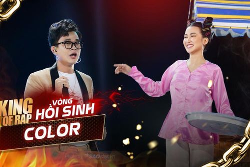King Of Rap: Color kết hợp DJ Trang Moon bán hủ tiếu gõ, bộ tứ HLV 'xì xụp' ngon lành ngay trên sân khấu
