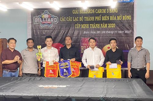 Tay cơ Hoàng Minh vô địch Giải billiards carom 3 băng các CLB TP.Biên Hòa mở rộng năm 2020