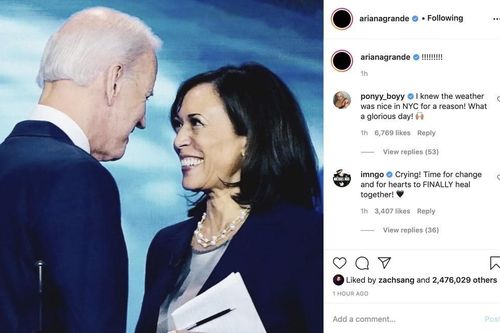 Joe Biden thắng cử Tổng thống Mỹ, sao Hollywood khóc mừng