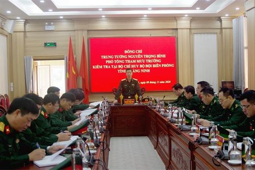 Bộ Tổng Tham mưu kiểm tra đơn vị 'mẫu mực, tiêu biểu' năm 2020 tại Bộ Chỉ huy BĐBP Quảng Ninh