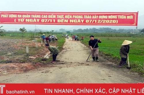 Hừng hực khí thế ra quân xây dựng nông thôn mới ở Hương Sơn