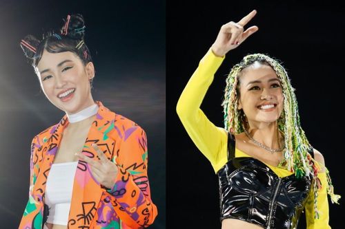 MC Phí Linh, DJ Trang Moon làm tóc màu sắc, 'sáng rực' tại vòng Hồi sinh King Of Rap