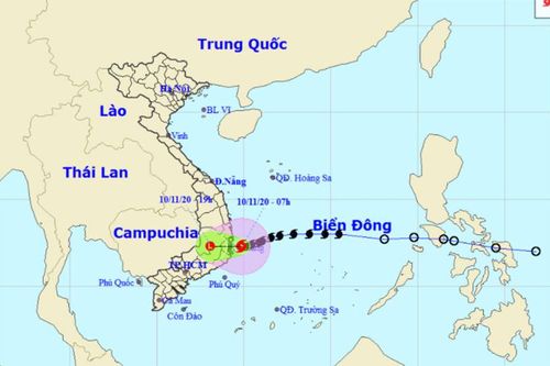 Bão số 12 tiến sát đất liền Bình Định đến Ninh Thuận