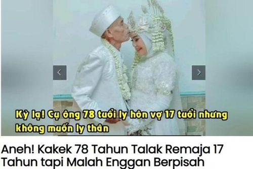 Cụ ông 78 tuổi ly hôn vợ sau 22 ngày chung sống