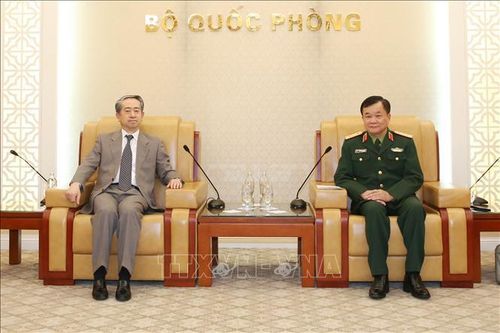 Thứ trưởng Bộ Quốc phòng Hoàng Xuân Chiến tiếp Đại sứ Trung Quốc tại Việt Nam