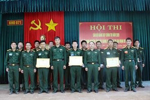 Kho 671 tổ chức thành công hội thi cán bộ cán bộ giảng dạy chính trị năm 2020
