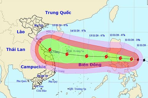 Bão Vamco giật cấp 15 trước khi vào Biển Đông