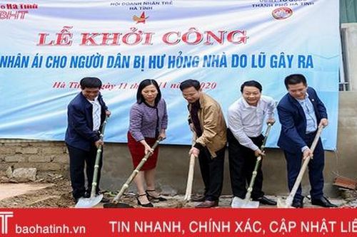Xây nhà nhân ái cho chị lao công nghèo ở thành phố Hà Tĩnh