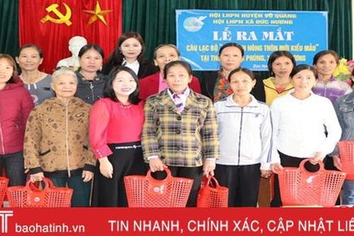 Ra mắt CLB gia đình nông thôn mới kiểu mẫu đầu tiên tại Vũ Quang