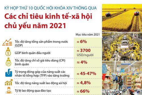 Thông qua các chỉ tiêu kinh tế-xã hội chủ yếu năm 2021