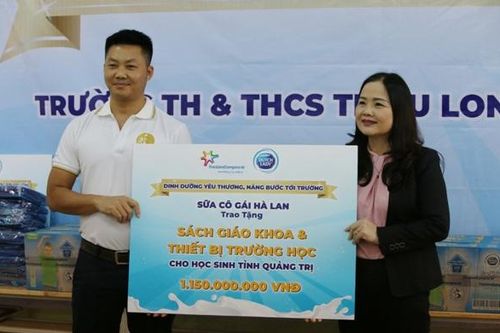 Sữa Cô gái Hà Lan mang dinh dưỡng yêu thương, nâng bước đến trường, học sinh vùng lũ Quảng Trị