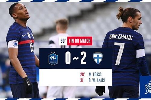 Pháp 0-2 Phần Lan: Pogba mờ nhạt, Les Bleus thua sốc sân nhà