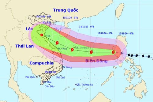 Bão Vamco vào Biển Đông, trở thành cơn bão số 13