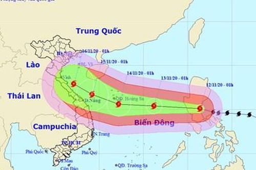 Bão Vamco đi vào Biển Đông, Quảng Trị đến Bình Định có mưa vừa đến mưa to