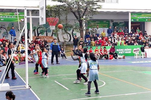 123 trường tranh tài giải bóng rổ học sinh tiểu học Hà Nội 2020