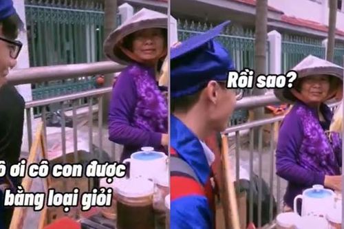 Nam sinh tốt nghiệp Đại học loại giỏi đi khoe khắp nơi, phản ứng của người bán hàng rong gây bất ngờ