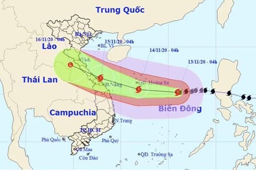 Bão Vamco (bão số 13) duy trì cấp 12