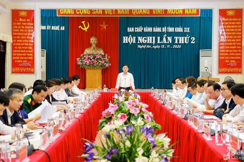 Ban Chấp hành Đảng bộ tỉnh Nghệ An khóa XIX tổ chức Hội nghị lần thứ 2