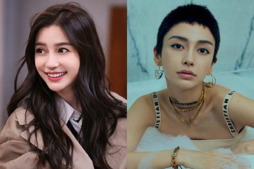 Angelababy, Châu Đông Vũ kém sắc vì cắt tóc tém