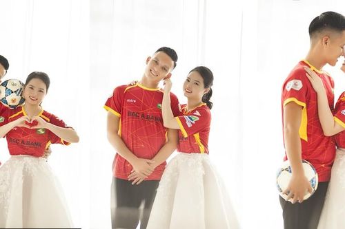 Ngắm bộ ảnh cưới lãng mạn của đội trưởng SLNA và bạn gái Hà Tĩnh