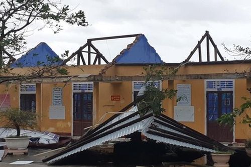 Ảnh hưởng bão số 13: Huế mưa lớn, nhiều cây to bật gốc