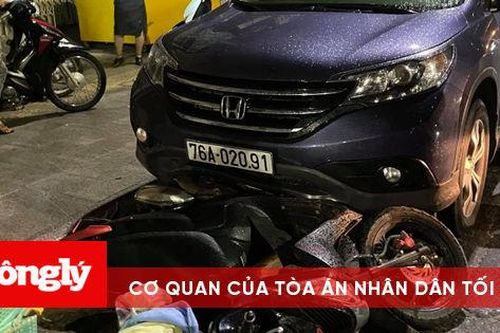 Xe máy chở sản phụ bị ô tô kéo lê hàng trăm mét