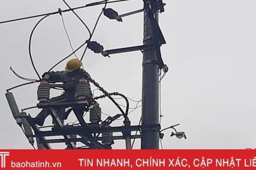Điện lực Hà Tĩnh phấn đấu cấp điện cho toàn bộ khách hàng trước 19h tối nay