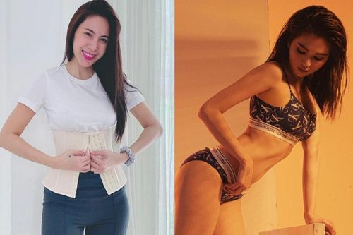 Thủy Tiên diện corset khoe vòng eo như thắt nút, Ngọc Trinh thả dáng lấp lửng cùng nội y