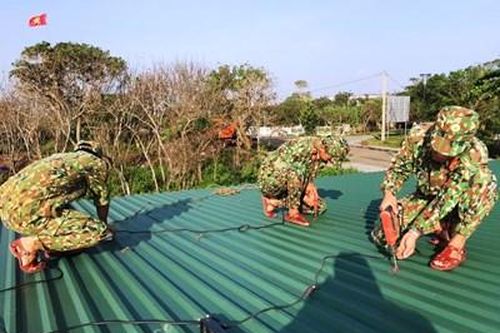Huyện đảo Cồn Cỏ đã cơ bản khắc phục đươc hậu quả bão số 13