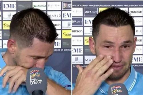 Làm nên lịch sử tại Nations League, cầu thủ San Marino bật khóc nức nở