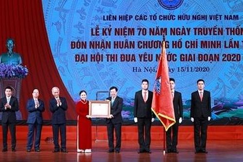 Liên hiệp các tổ chức hữu nghị Việt Nam đón nhận Huân chương Hồ Chí Minh lần thứ hai
