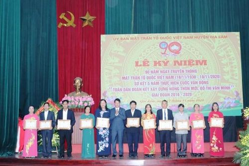 Huyện Gia Lâm kỷ niệm 90 năm ngày truyền thống MTTQ Việt Nam