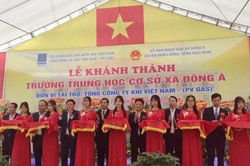 PV GAS tài trợ xây dựng Trường THCS Đông Á, Thái Bình