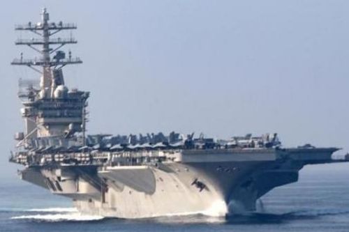 Nhóm Bộ Tứ tập trận hải quân Malabar giai đoạn 2 ở biển Arab, sử dụng tàu sân bay