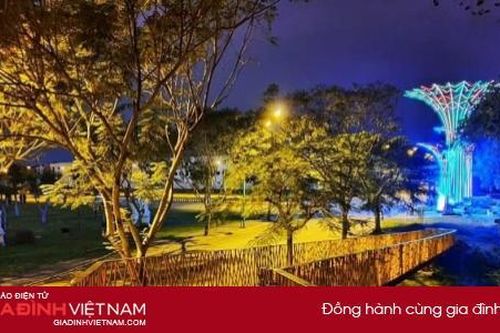 TP. Tân An xuất hiện Cầu Vàng cảnh quan - Điểm check in ấn tượng