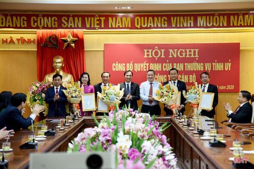 Hà Tĩnh điều động, bổ nhiệm 4 Ủy viên Ban Thường vụ Tỉnh ủy ở vị trí công tác mới