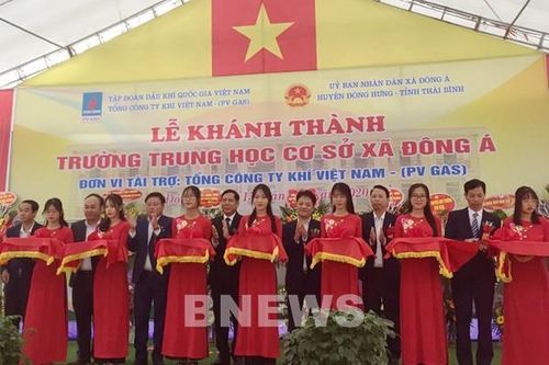 PV GAS tài trợ xây dựng Trường THCS Đông Á, Thái Bình
