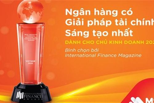 MSB nhận giải thưởng Giải pháp tài chính sáng tạo nhất cho chủ kinh doanh năm 2020