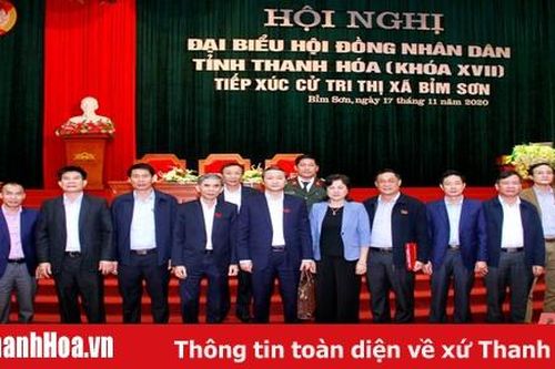 Phó Bí thư Tỉnh ủy Đỗ Minh Tuấn tiếp xúc cử tri thị xã Bỉm Sơn