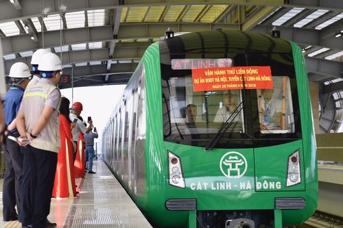 Vận hành thử toàn hệ thống đường sắt đô thị tuyến Cát Linh-Hà Đông