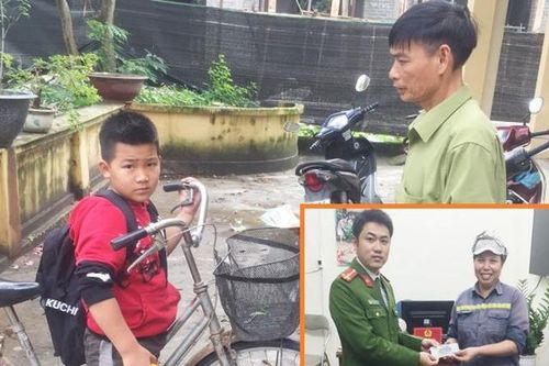 Nam sinh lớp 4 nhặt được tiền rơi, bàn giao cho công an để trả lại người mất