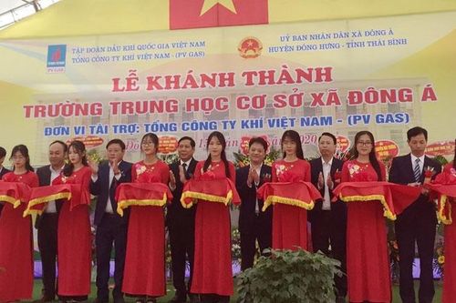 PV GAS tài trợ xây dựng Trường THCS Đông Á, Thái Bình