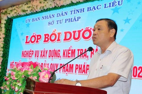 Bạc Liêu bồi dưỡng nghiệp vụ xây dựng, kiểm tra, rà soát và hệ thống hóa văn bản quy phạm pháp luật