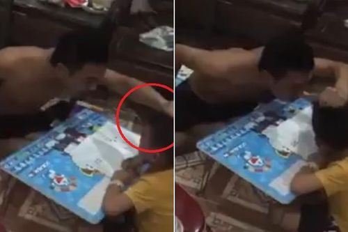 Người bố túm tóc, chửi bới rồi tát con vì không làm được bài tập gây bức xúc dư luận