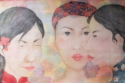Bí ẩn phụ nữ trên tranh lụa của Châu Giang