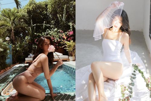 Hotgirl Ngọc Thảo 'đốn mắt' fan với bikini quyến rũ, 'chặt đẹp' người mẫu hoa hậu