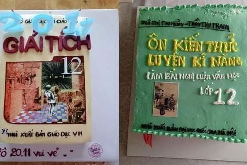 Giới học trò khoe loạt bánh kem độc lạ mừng 20/11, ấn tượng nhất là những chiếc bánh in hình SGK
