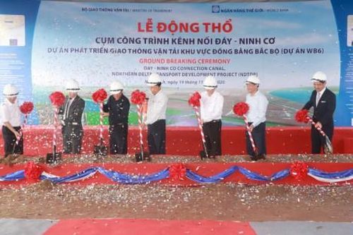 Chính thức động thổ kênh đào hơn 107 triệu USD nối sông Đáy và Ninh Cơ