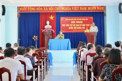 Đại biểu Quốc hội tỉnh Khánh Hòa tiếp xúc cử tri huyện Cam Lâm và Diên Khánh